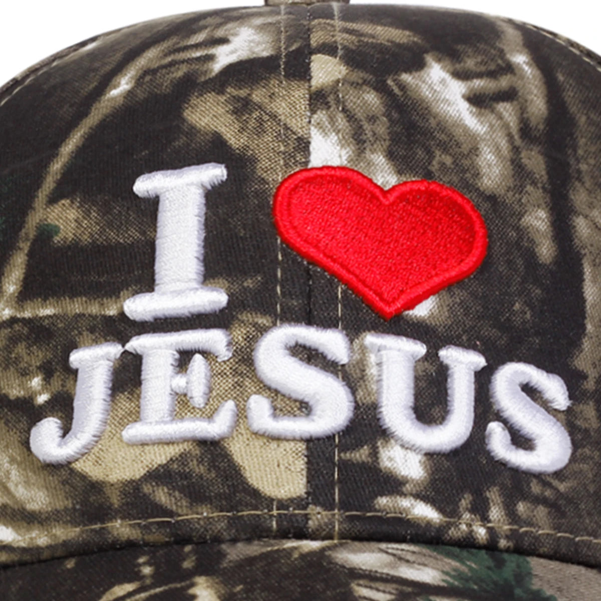 Unisex I LOVE JESUS Letter Embroidery Baseball Caps Outdoor Adjustable Spring and Autumn Casual Sunscreen Hat
