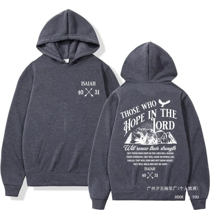 Christian Jesus Letters Print Hoodies Men Clothing F  Men Long Sleeve Hooded Sweatshirts Unisex Cool Casual Streetwear Street
