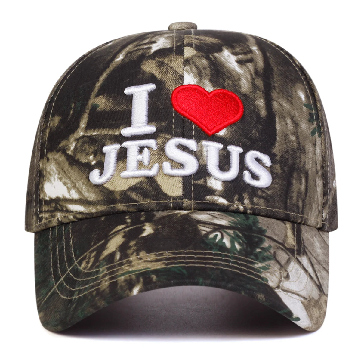 Unisex I LOVE JESUS Letter Embroidery Baseball Caps Outdoor Adjustable Spring and Autumn Casual Sunscreen Hat