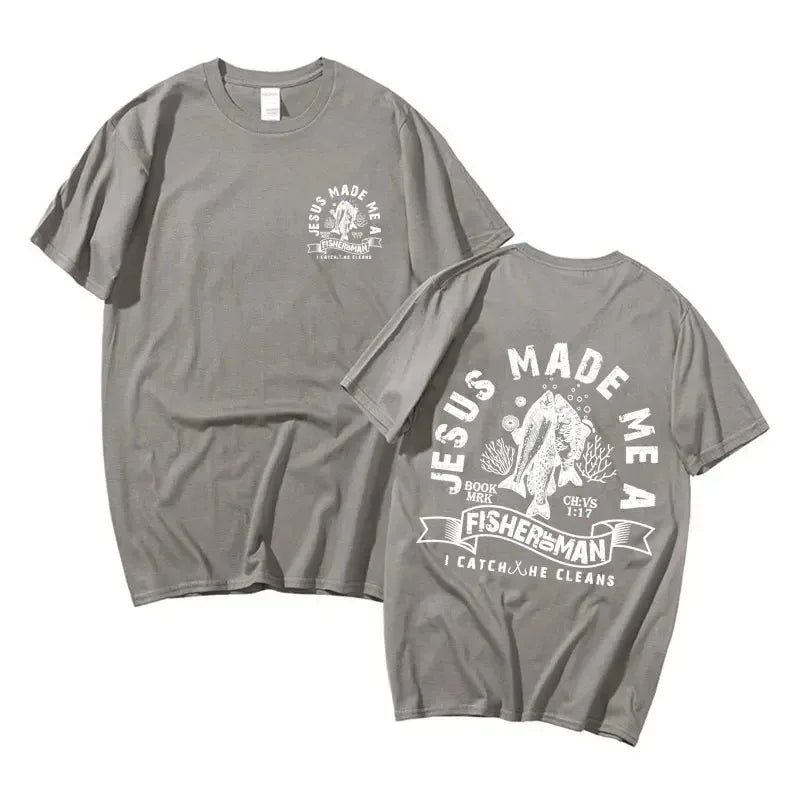 Harajuku Casual Men's Aesthetic Christian T Shirt Jesus Bible Verse Letters Print Apparel T-shirt Unisex Oversized T-Shirts Tops