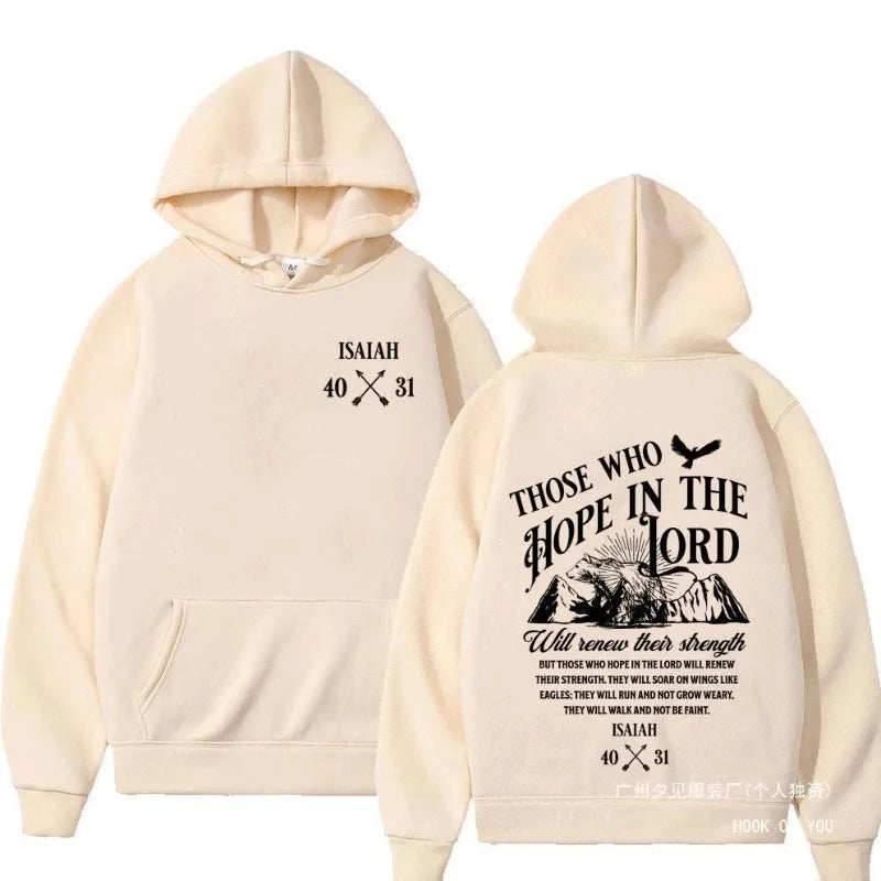 Christian Jesus Letters Print Hoodies Men Clothing F  Men Long Sleeve Hooded Sweatshirts Unisex Cool Casual Streetwear Street