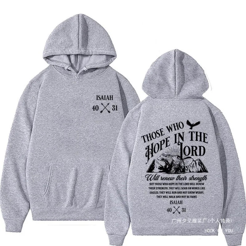 Christian Jesus Letters Print Hoodies Men Clothing F  Men Long Sleeve Hooded Sweatshirts Unisex Cool Casual Streetwear Street