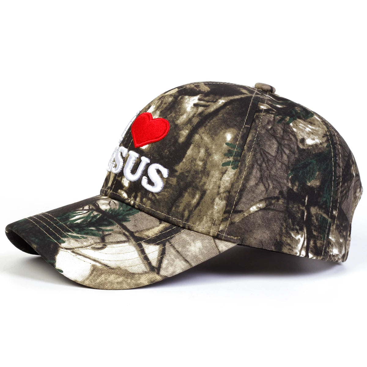 Unisex I LOVE JESUS Letter Embroidery Baseball Caps Outdoor Adjustable Spring and Autumn Casual Sunscreen Hat
