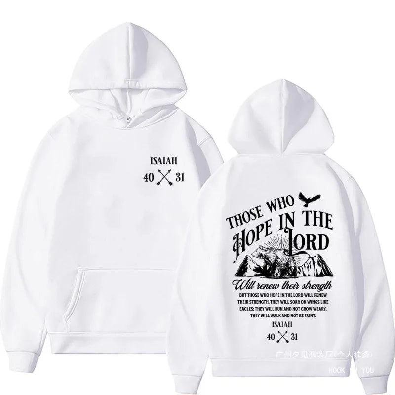 Christian Jesus Letters Print Hoodies Men Clothing F  Men Long Sleeve Hooded Sweatshirts Unisex Cool Casual Streetwear Street