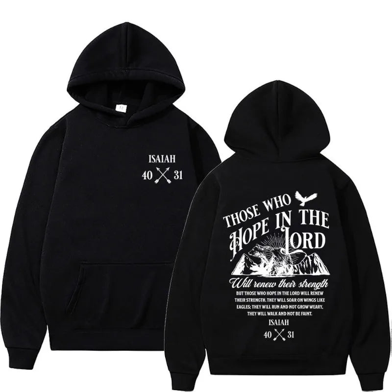 Christian Jesus Letters Print Hoodies Men Clothing F  Men Long Sleeve Hooded Sweatshirts Unisex Cool Casual Streetwear Street